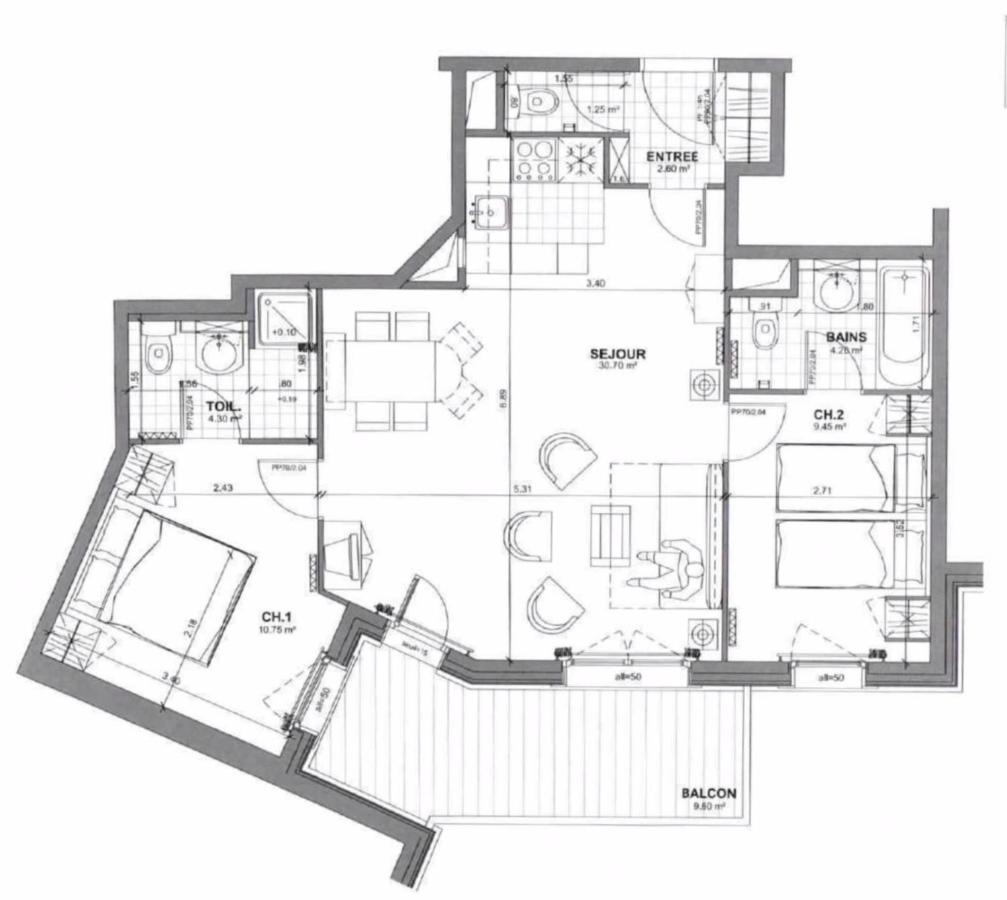 Spacious Ski-In Ski-Out Apartment 4-6 Pax, 161 Sources De Marie Arc 1950 Les Arcs  Bagian luar foto